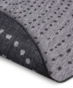 Binnen & buiten vloerkleed rond Bali - zilver/zwart - close up, thumbnail Binnen & buiten vloerkleed rond Bali - zilver/zwart - close up, thumbnail