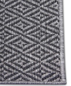 Binnen & buiten vloerkleed Borneo - zwart/zilver - close up, thumbnail Binnen & buiten vloerkleed Borneo - zwart/zilver - close up, thumbnail