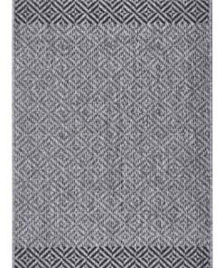 Binnen & buiten vloerkleed Borneo - zwart/zilver - overzicht boven, thumbnail Binnen & buiten vloerkleed Borneo - zwart/zilver - overzicht boven, thumbnail