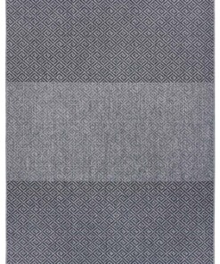 Binnen & buiten vloerkleed Borneo - zwart/zilver - overzicht boven, thumbnail Binnen & buiten vloerkleed Borneo - zwart/zilver - overzicht boven, thumbnail