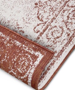 Vintage buitenvloerkleed Cebu - terracotta/crème - close up, thumbnail Vintage buitenvloerkleed Cebu - terracotta/crème - close up, thumbnail