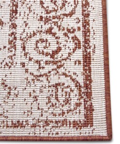 Vintage buitenvloerkleed Cebu - terracotta/crème - close up, thumbnail Vintage buitenvloerkleed Cebu - terracotta/crème - close up, thumbnail