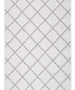 Binnen & buiten vloerkleed ruiten Corsica - zwart/créme - overzicht boven, thumbnail