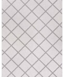 Binnen & buiten vloerkleed ruiten Corsica - zwart/créme - overzicht boven, thumbnail