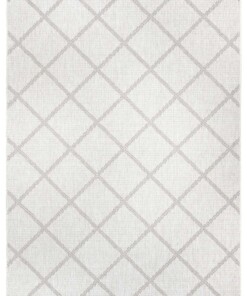 Binnen & buiten vloerkleed ruiten Corsica - lichtbruin/crème - overzicht boven, thumbnail