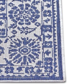 Binnen & buiten vloerkleed Curacao - blauw/crème - close up, thumbnail Binnen & buiten vloerkleed Curacao - blauw/crème - close up, thumbnail