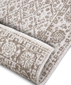 Loper binnen & buiten Curacao - lichtbruin/crème - close up, thumbnail Loper binnen & buiten Curacao - lichtbruin/crème - close up, thumbnail