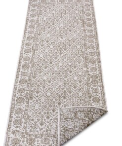 Loper binnen & buiten Curacao - lichtbruin/crème - overzicht schuin, thumbnail Loper binnen & buiten Curacao - lichtbruin/crème - overzicht schuin, thumbnail