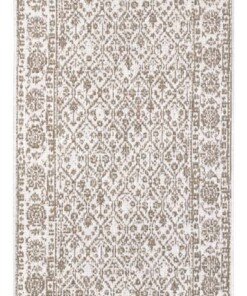 Loper binnen & buiten Curacao - lichtbruin/crème - overzicht boven, thumbnail Loper binnen & buiten Curacao - lichtbruin/crème - overzicht boven, thumbnail