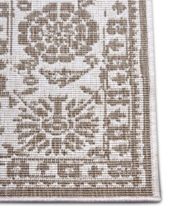 Binnen & buiten vloerkleed Curacao - lichtbruin/crème - close up, thumbnail