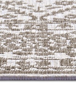 Binnen & buiten vloerkleed Curacao - lichtbruin/crème - close up, thumbnail