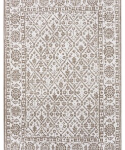 Binnen & buiten vloerkleed Curacao - lichtbruin/crème - overzicht boven, thumbnail