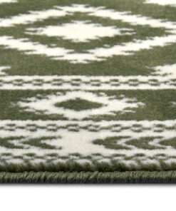 Moderne Loper ruiten Ethno - groen - close up, thumbnail Moderne Loper ruiten Ethno - groen - close up, thumbnail