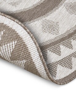 Rond binnen & buiten vloerkleed Jamaica - lichtbruin/crème - close up, thumbnail Rond binnen & buiten vloerkleed Jamaica - lichtbruin/crème - close up, thumbnail