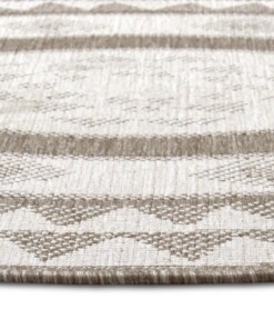 Rond binnen & buiten vloerkleed Jamaica - lichtbruin/crème - close up, thumbnail Rond binnen & buiten vloerkleed Jamaica - lichtbruin/crème - close up, thumbnail