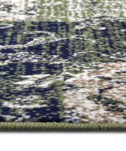 Patchwork loper Kirie - groen - close up, thumbnail Patchwork loper Kirie - groen - close up, thumbnail