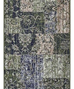 Patchwork loper Kirie - groen - overzicht boven, thumbnail Patchwork loper Kirie - groen - overzicht boven, thumbnail