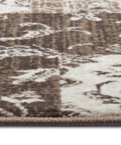 Patchwork loper Kirie - taupe - close up, thumbnail