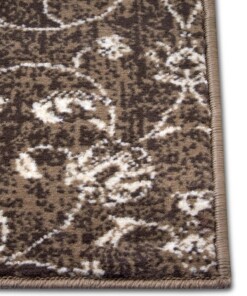 Patchwork vloerkleed Kirie - taupe - close up, thumbnail