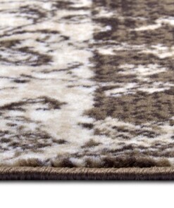 Patchwork vloerkleed Kirie - taupe - close up, thumbnail