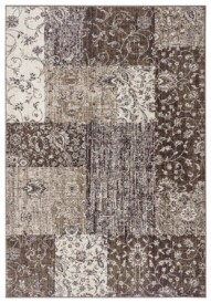 Patchwork vloerkleed Kirie - taupe - overzicht boven, thumbnail Patchwork vloerkleed Kirie - taupe - overzicht boven, thumbnail