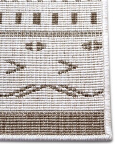 Binnen & buiten vloerkleed Kuba - lichtbruin/crème - close up, thumbnail