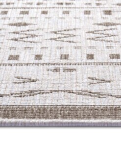 Binnen & buiten vloerkleed Kuba - lichtbruin/crème - close up, thumbnail