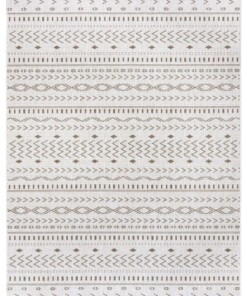 Binnen & buiten vloerkleed Kuba - lichtbruin/crème - overzicht boven, thumbnail