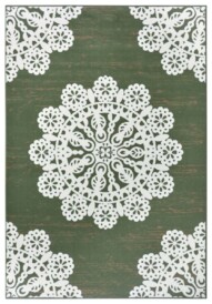 Modern vloerkleed Lace - groen/crème - overzicht boven, thumbnail Modern vloerkleed Lace - groen/crème - overzicht boven, thumbnail