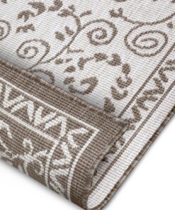 Binnen & Buiten vloerkleed Leyte - lichtbruin - close up, thumbnail