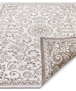 Binnen & Buiten vloerkleed Leyte - lichtbruin - overzicht schuin, thumbnail