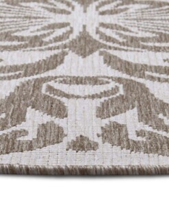 Rond binnen & buiten vloerkleed Madrid - lichtbruin/crème - close up, thumbnail Rond binnen & buiten vloerkleed Madrid - lichtbruin/crème - close up, thumbnail