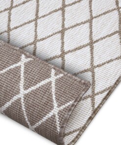 Loper binnen & buiten ruiten Malaga - lichtbruin/crème - close up, thumbnail