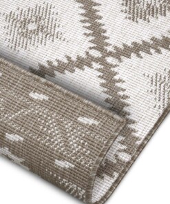 Loper binnen & buiten ruiten Malibu - lichtbruin/crème - close up, thumbnail Loper binnen & buiten ruiten Malibu - lichtbruin/crème - close up, thumbnail