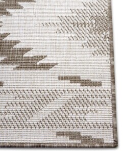 Binnen & buiten vloerkleed ruiten Malibu - lichtbruin/crème - close up, thumbnail Binnen & buiten vloerkleed ruiten Malibu - lichtbruin/crème - close up, thumbnail