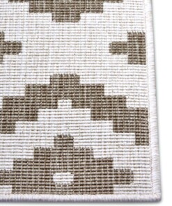 Loper binnen & buiten ruiten Malta - lichtbruin/crème - close up, thumbnail