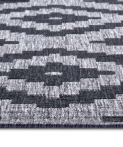 Loper binnen & buiten ruiten Malta - zilver/zwart - close up, thumbnail