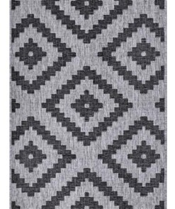 Loper binnen & buiten ruiten Malta - zilver/zwart - overzicht boven, thumbnail