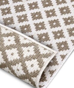 Loper binnen & buiten ruiten Nizza - lichtbruin/crème - close up, thumbnail