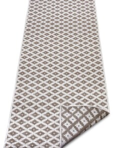 Loper binnen & buiten ruiten Nizza - lichtbruin/crème - overzicht schuin, thumbnail