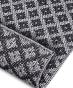 Loper binnen & buiten ruiten Nizza - zwart/zilver - close up, thumbnail