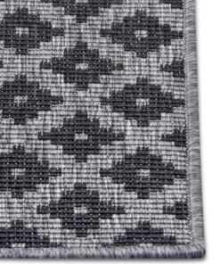 Loper binnen & buiten ruiten Nizza - zwart/zilver - close up, thumbnail