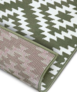 Design loper ruiten Nordic - groen - close up, thumbnail