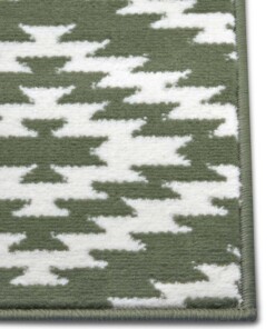 Design loper ruiten Nordic - groen - close up, thumbnail