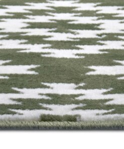 Design loper ruiten Nordic - groen - close up, thumbnail