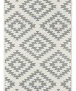 Design loper ruiten Nordic - crème/lichtgrijs - overzicht boven, thumbnail