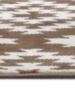 Design loper ruiten Nordic - taupe - close up, thumbnail