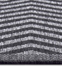 Loper binnen & buiten zigzag Palma - zilver/zwart - close up, thumbnail