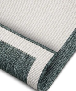 Binnen & buiten vloerkleed Panama - groen/crème - close up, thumbnail