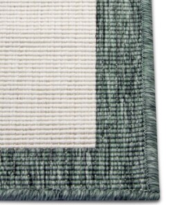 Binnen & buiten vloerkleed Panama - groen/crème - close up, thumbnail